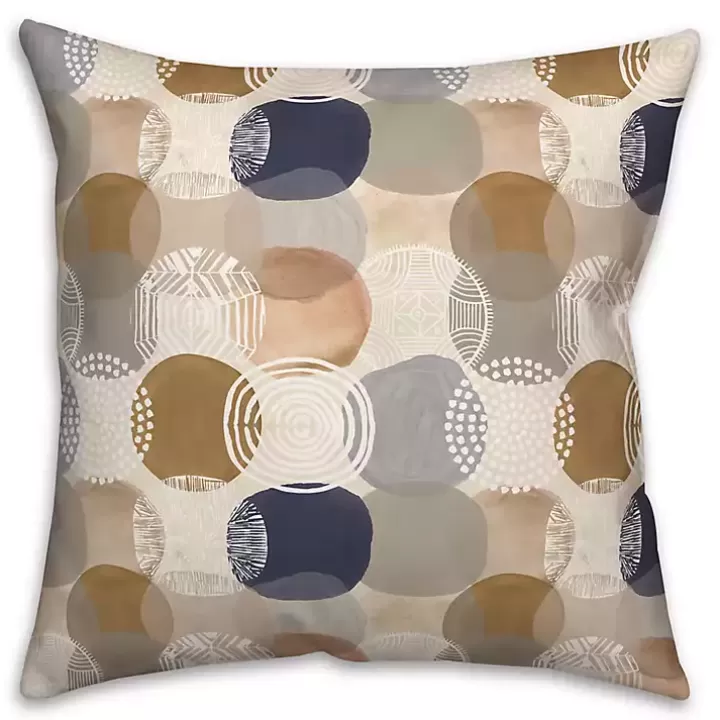 Online Abstract Circles Indoor/Outdoor Pillow Outdoor Cushions & Pillows