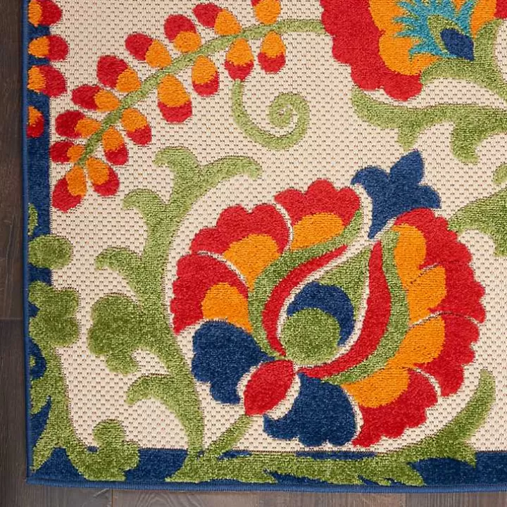 Shop Abstract Floral Outdoor Area Rug, 7x10 Outdoor Rugs