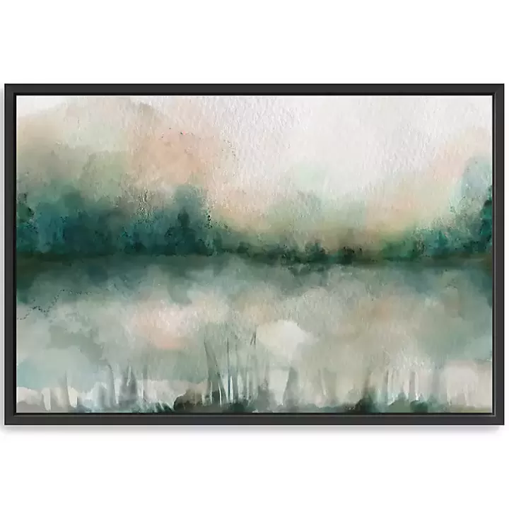 Hot Abstract Foggy Marsh Framed Wall Art Framed Art