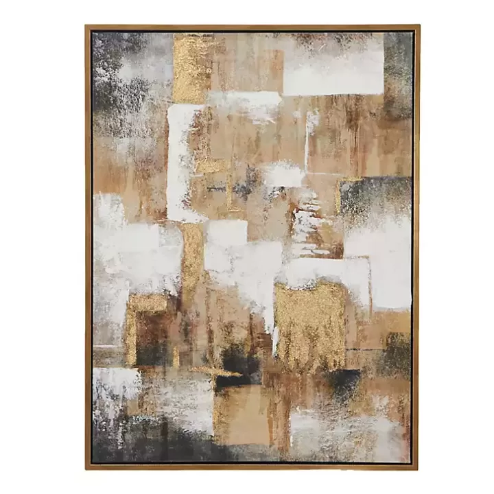 Hot Abstract Gold Framed Canvas Art Print Canvas Art