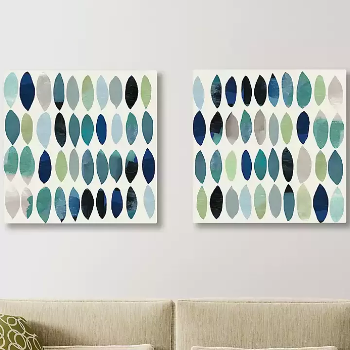 Discount Abstract Leaf Giclee Canvas Art Prints, Set of 2 Canvas Art