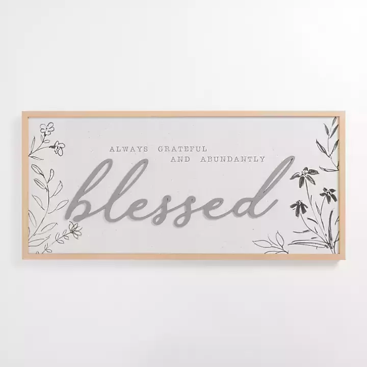 Sale Abundantly Blessed Wood Wall Plaque Wall Quotes & Signs