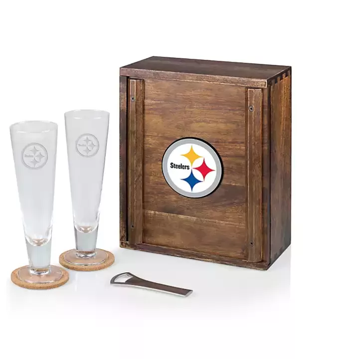 Sale Acacia Pittsburgh Steelers Beer Glass Set Barware