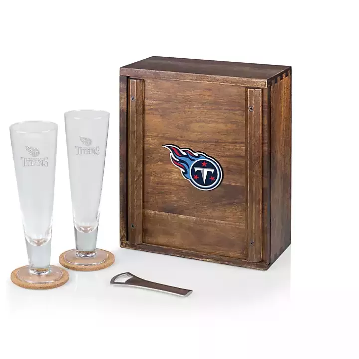 Best Acacia Tennessee Titans Beer Glass Set Barware