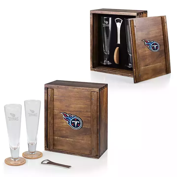 Best Acacia Tennessee Titans Beer Glass Set Barware