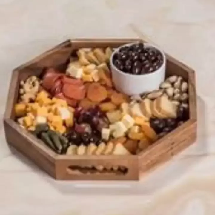 Clearance Acacia Wood Octagon Serving Tray, 17 in. Serving & Entertaining