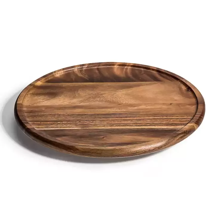 Discount Acacia Wood Round Lazy Susan, 15 in. Serving & Entertaining