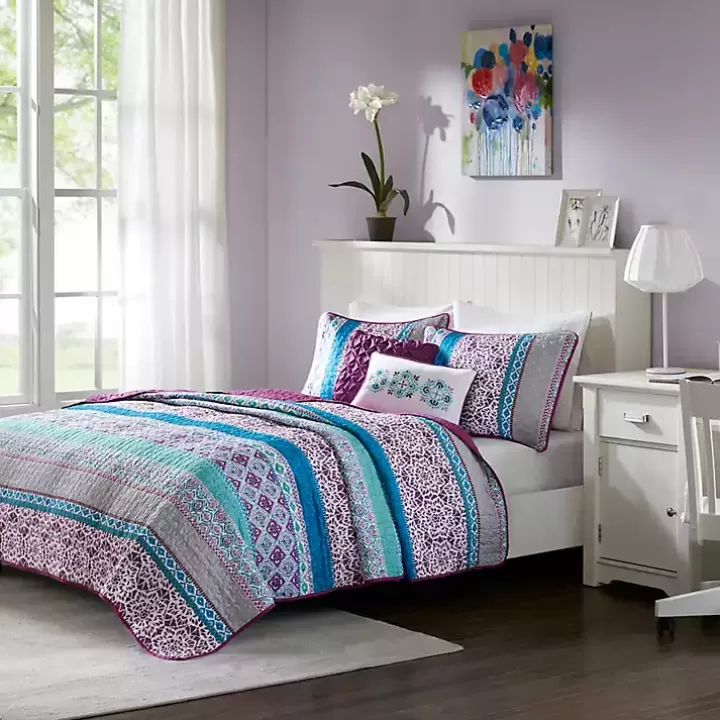 Hot Adley Reversible Full/Queen 5-pc. Quilt Set Quilts