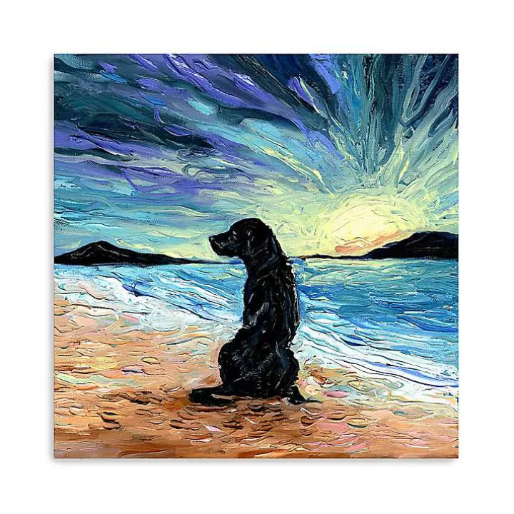 Cheap Aja Trier Black Lab Beach Days Canvas Art Print Canvas Art