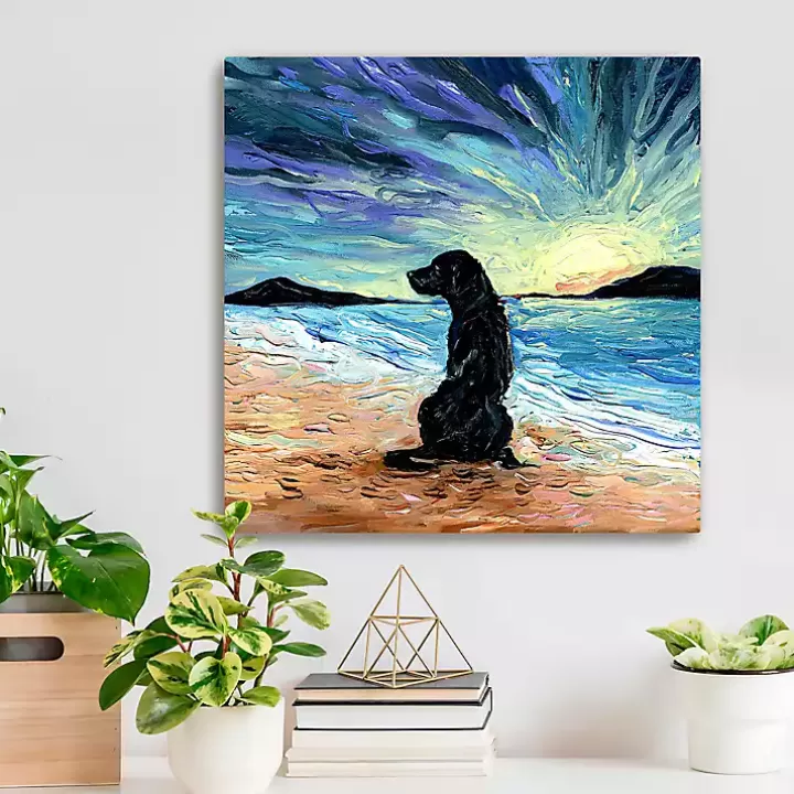 Cheap Aja Trier Black Lab Beach Days Canvas Art Print Canvas Art