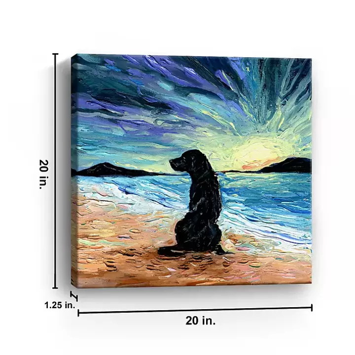 Cheap Aja Trier Black Lab Beach Days Canvas Art Print Canvas Art