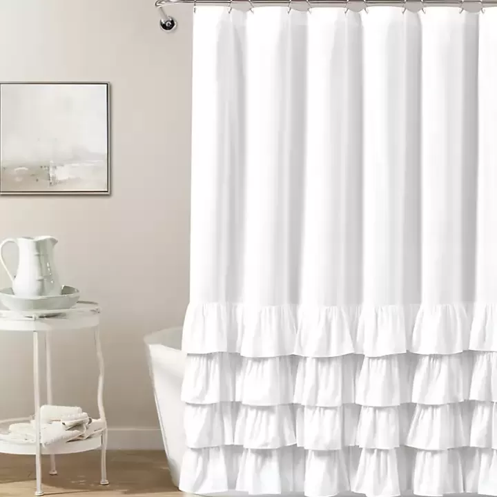 Sale Allison Ruffle Shower Curtain Shower Curtains