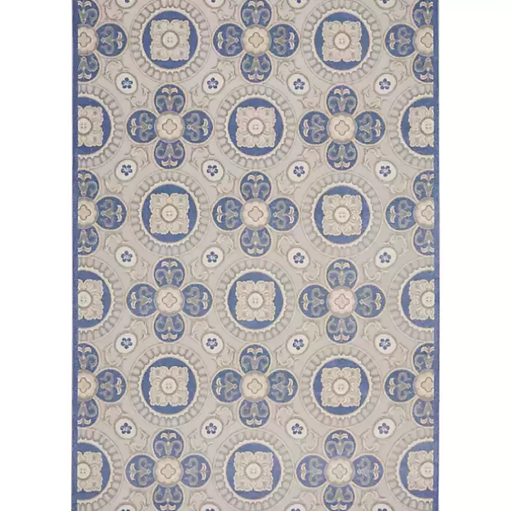 Shop Aloha Blue Medallion Indoor/Outdoor Area Rug, 9x12 Outdoor Rugs