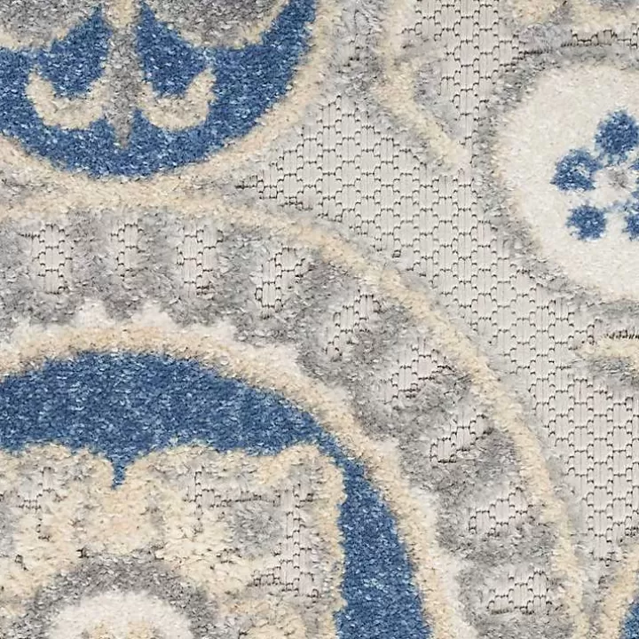 Shop Aloha Blue Medallion Indoor/Outdoor Area Rug, 9x12 Outdoor Rugs