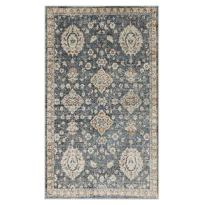 Outlet Amanda Anthracite Washable Area Rug, 9x6 Area Rugs