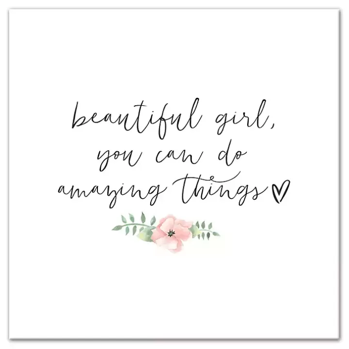 New Amazing Things Floral Canvas Art Print Wall Quotes & Signs