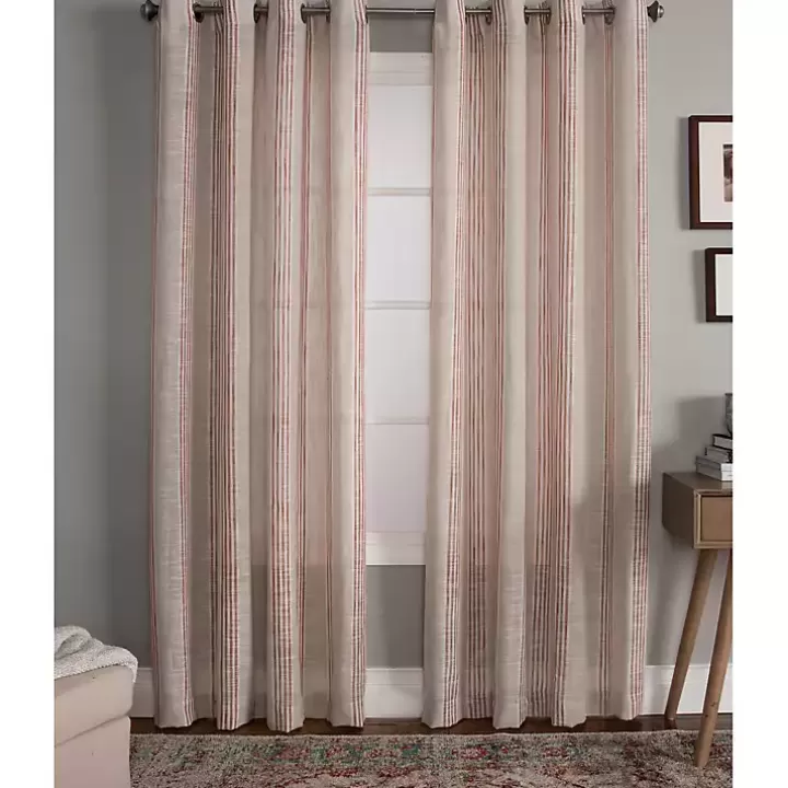 Sale Amber Stripe Single Curtain Panel, 84 in. Curtains & Drapes