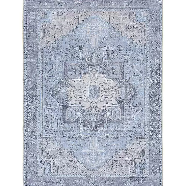 Shop Amelie Silver Classic Washable Area Rug, 7x10 Area Rugs