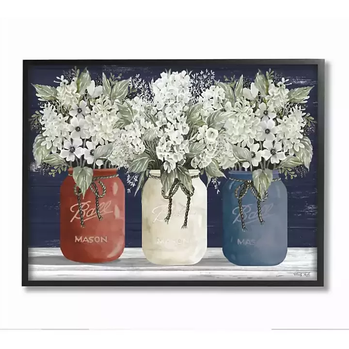 Cheap Americana Floral Bouquets Framed Art Print Framed Art