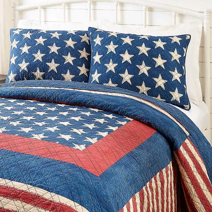 Store Americana Patch 3-pc. Full/Queen Quilt Set Quilts