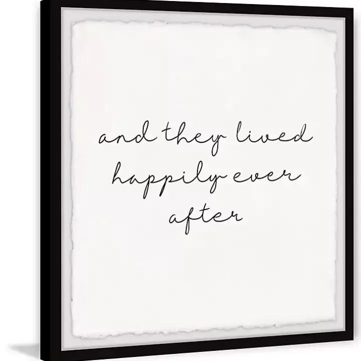 Cheap And They Lived Happily Framed Art Print Wall Quotes & Signs
