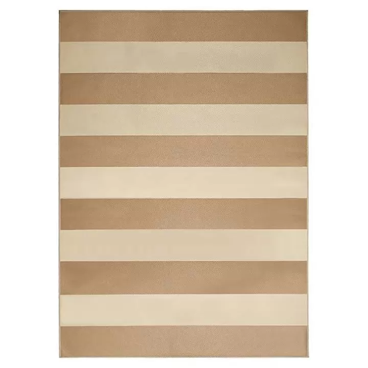 Outlet Anika Natural Striped Washable Area Rug, 5x7 Area Rugs