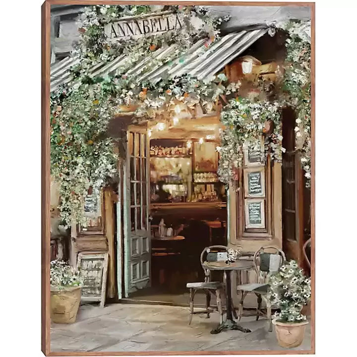 Hot Annabella Parisian Bistro Framed Canvas Art Print Canvas Art