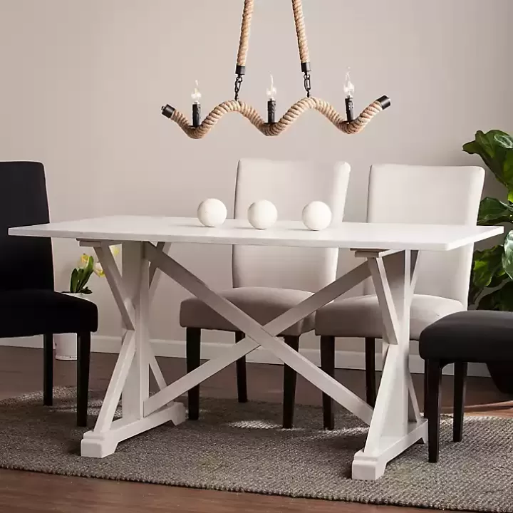 Outlet Annalise Distressed Farmhouse Dining Table Dining Tables