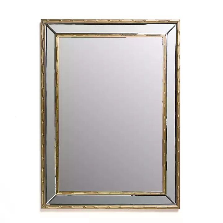 Outlet Antique Brass Bamboo Wall Mirror Decorative Mirrors