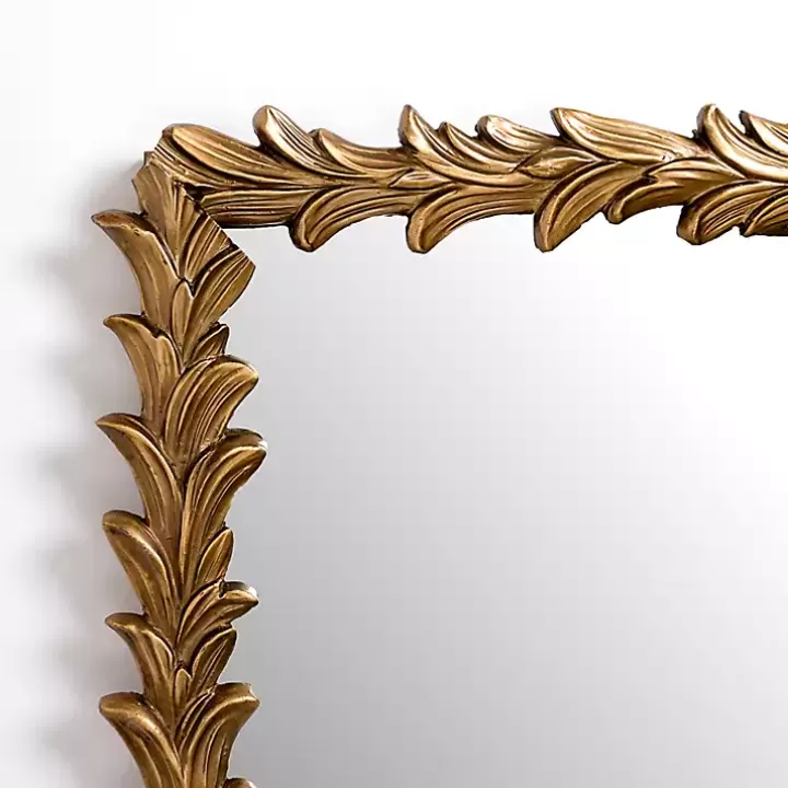 Shop Antique Bronze Leaf Frame Wall Mirror Decorative Mirrors