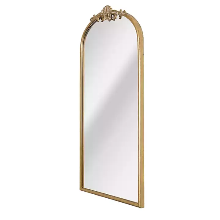 Shop Antique Gold Metal Ornate Arch Wall Mirror Decorative Mirrors