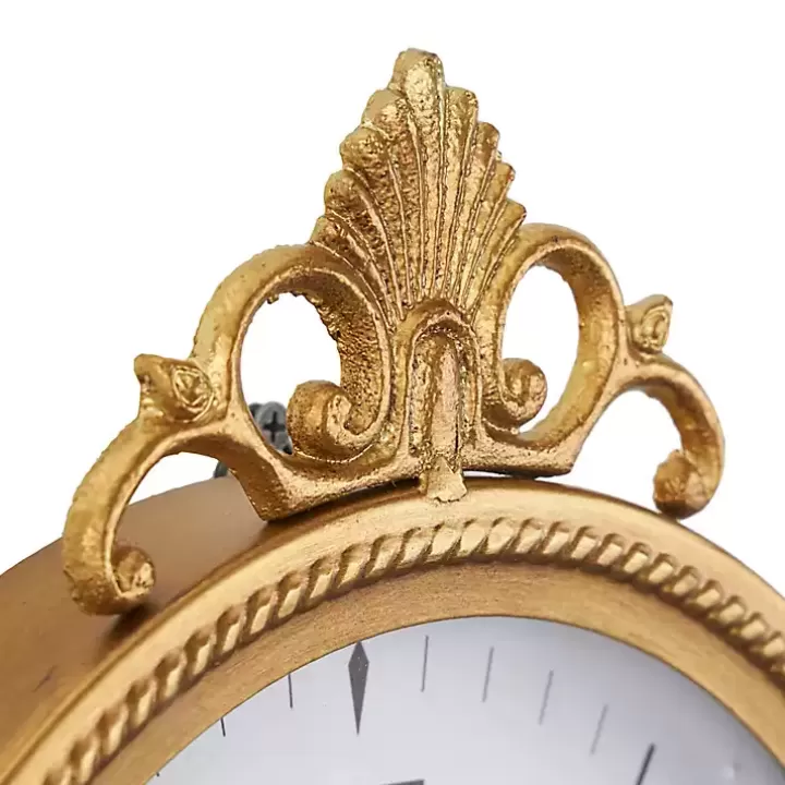 Discount Antique Gold Metal Scroll Wall Clock Clocks