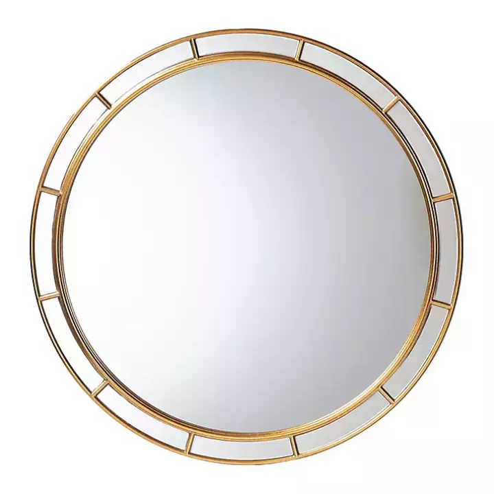 New Antique Goldleaf Round Wall Mirror Decorative Mirrors