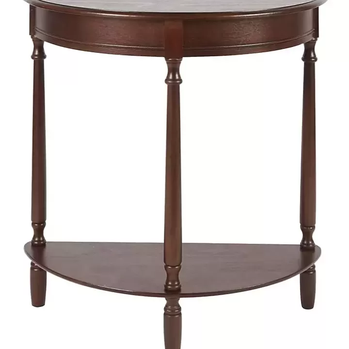 Hot Antique Walnut Half Round Console Table Console Tables