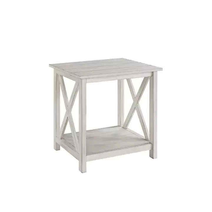 Shop Antique washed Wood Square Side Table Accent & End Tables