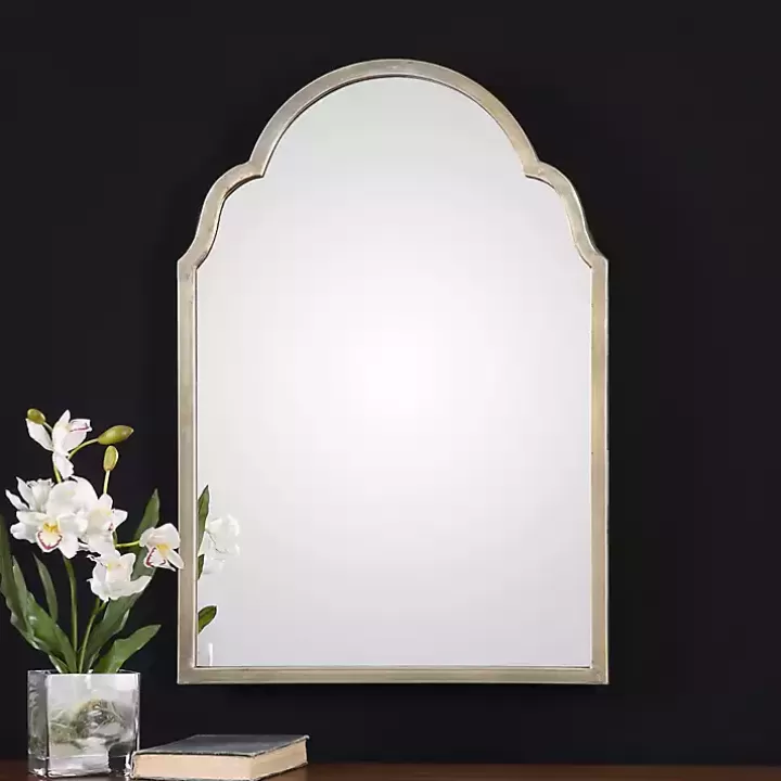 Online Antiqued Silver Champagne Arched Mirror Framed Mirrors