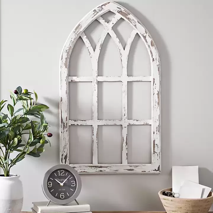 New Antiqued Window Pane Arch Plaque Wall Plaques