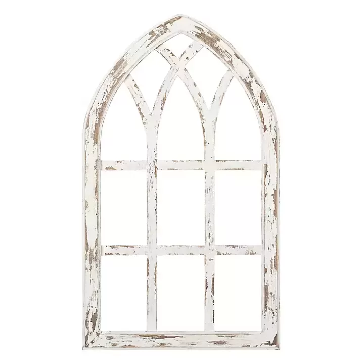 New Antiqued Window Pane Arch Plaque Wall Plaques