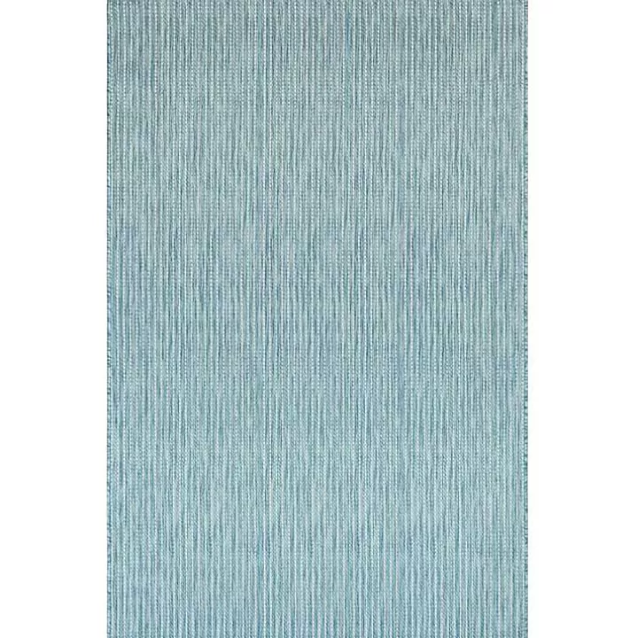 Online Aqua Intertwine Indoor/Outdoor Area Rug, 7x9 Outdoor Rugs