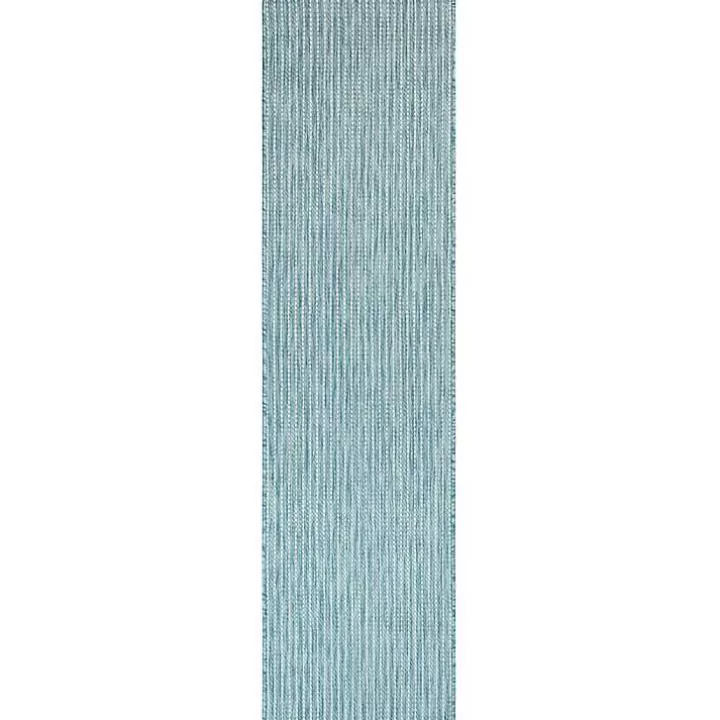 Best Aqua Intertwine Indoor/Outdoor Runner Outdoor Rugs