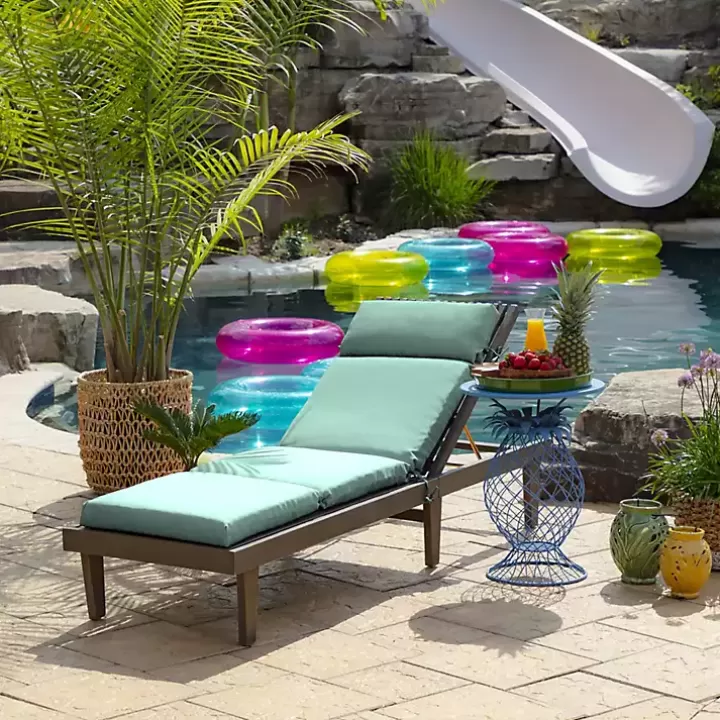 Sale Aqua Leala Texture Outdoor Chaise Cushion Outdoor Cushions & Pillows