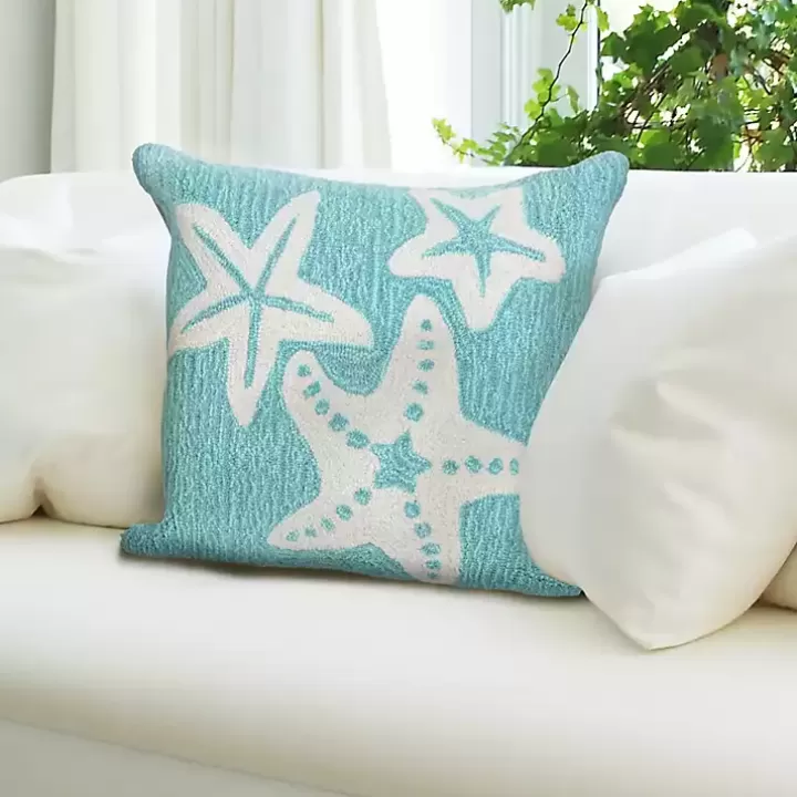 Best Sale Aqua Sea Gems Outdoor Throw Pillow Outdoor Cushions & Pillows