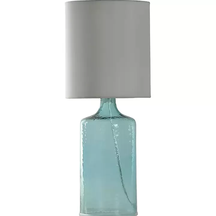 Shop Aqua Seeded Glass Table Lamp Table Lamps