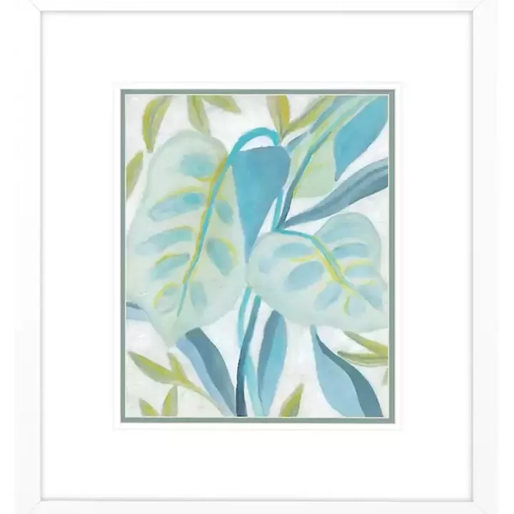 Sale Aqua Tropical Leaves II Framed Art Print Framed Art