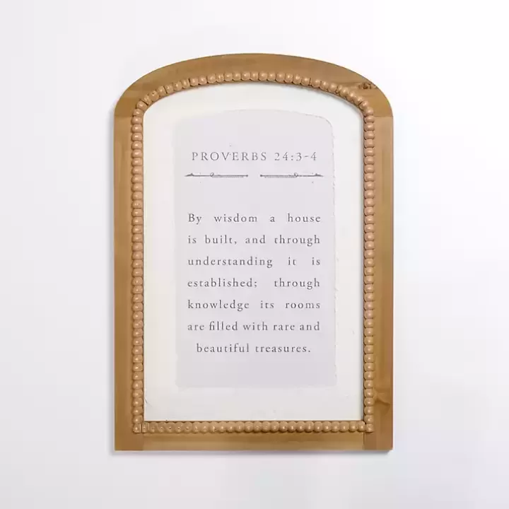 Shop Arched Proverbs Verse Beaded Wall Plaque Wall Quotes & Signs