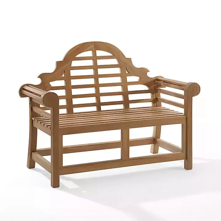 Cheap Arched Teakwood Slatted Outdoor Bench Outdoor Seating