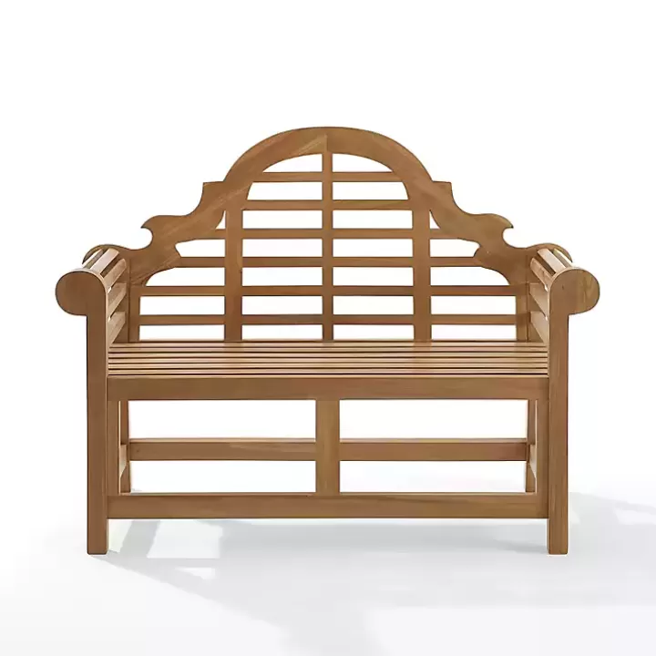 Cheap Arched Teakwood Slatted Outdoor Bench Outdoor Seating