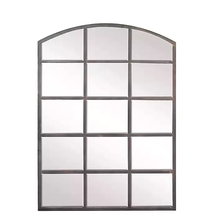 Online Arched Windowpane Wall Mirror Decorative Mirrors