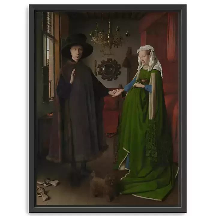 New Arnolfini Portrait Framed Canvas Art Print Canvas Art