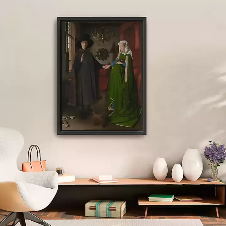 New Arnolfini Portrait Framed Canvas Art Print Canvas Art